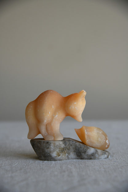 Selenite Fox & Hedgehog