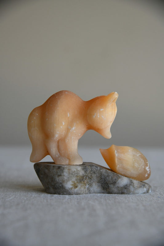 Selenite Fox & Hedgehog