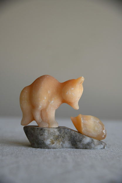 Selenite Fox & Hedgehog