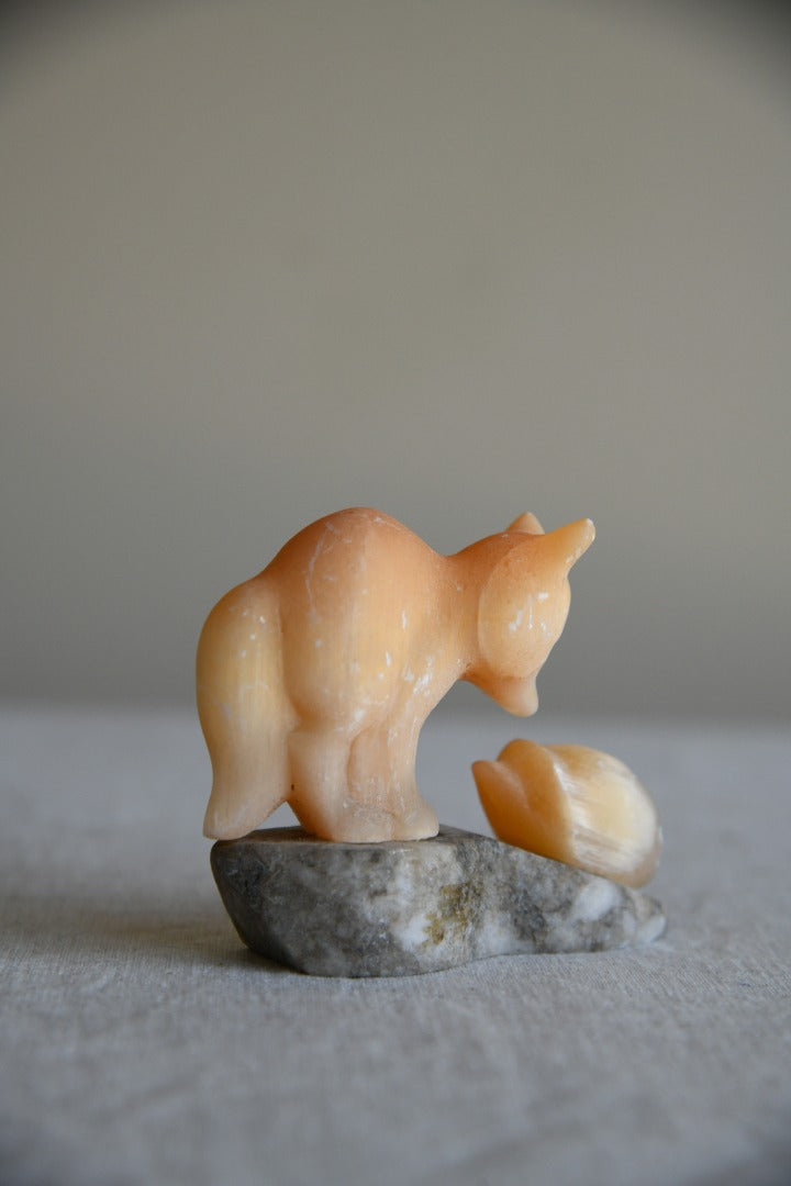 Selenite Fox & Hedgehog