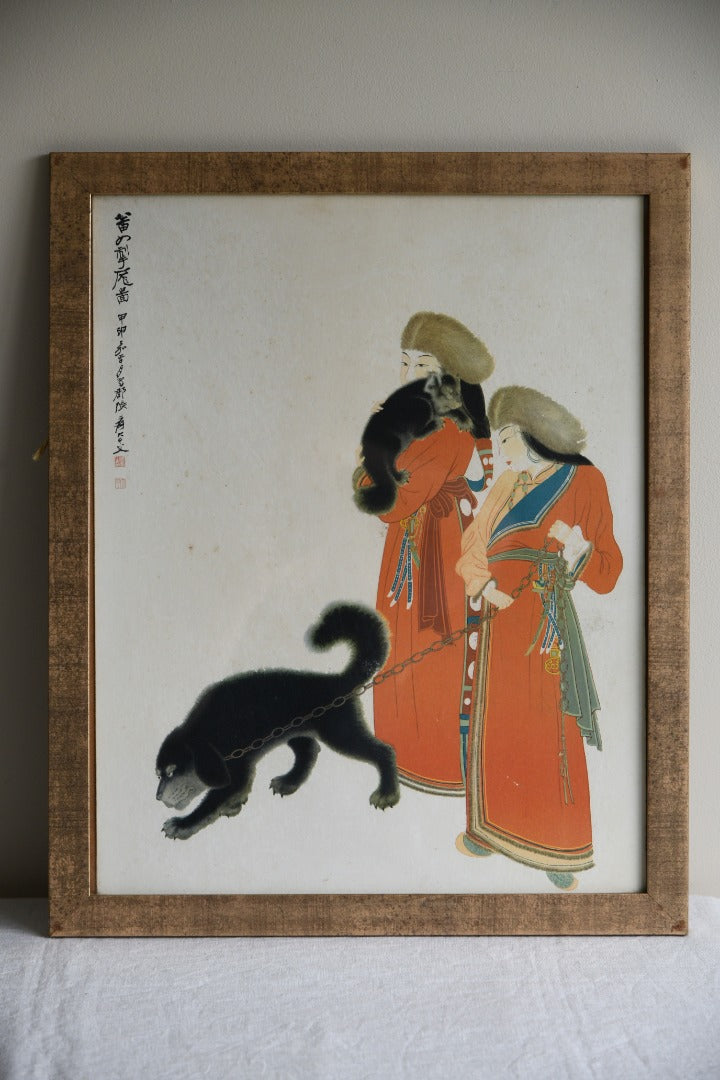 Tibetan Women With Dogs Print