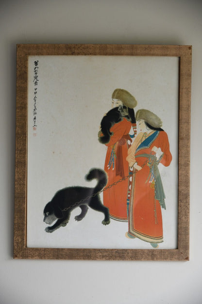 Tibetan Women With Dogs Print
