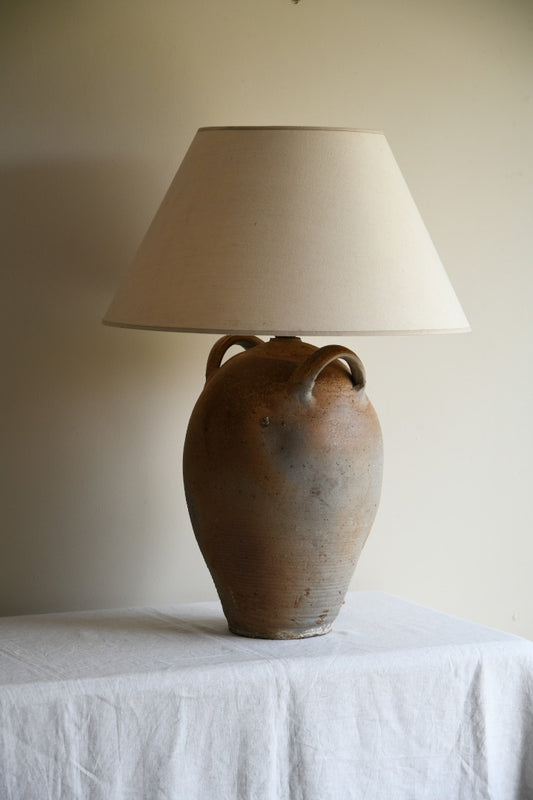 Large French Stoneware Lamp