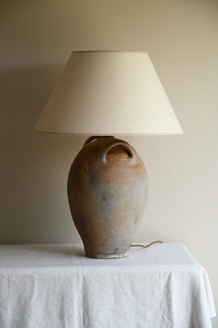 Large French Stoneware Lamp