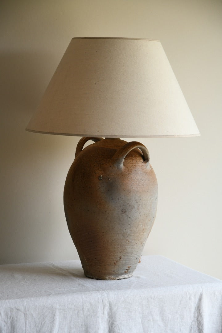 Large French Stoneware Lamp