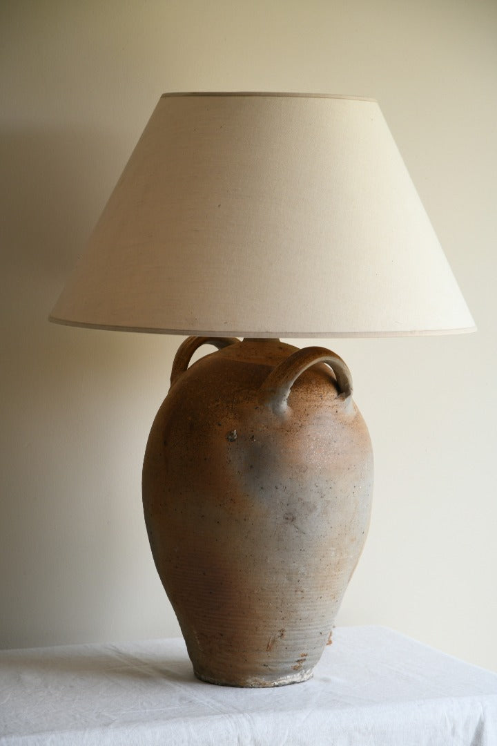 Large French Stoneware Lamp