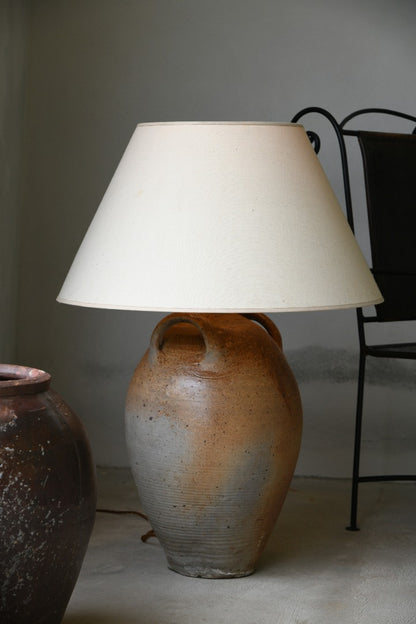 Large French Stoneware Lamp