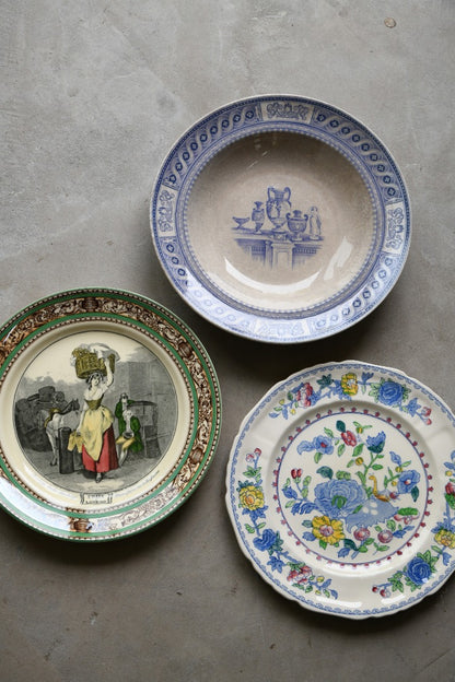 Vintage Plates & Bowl