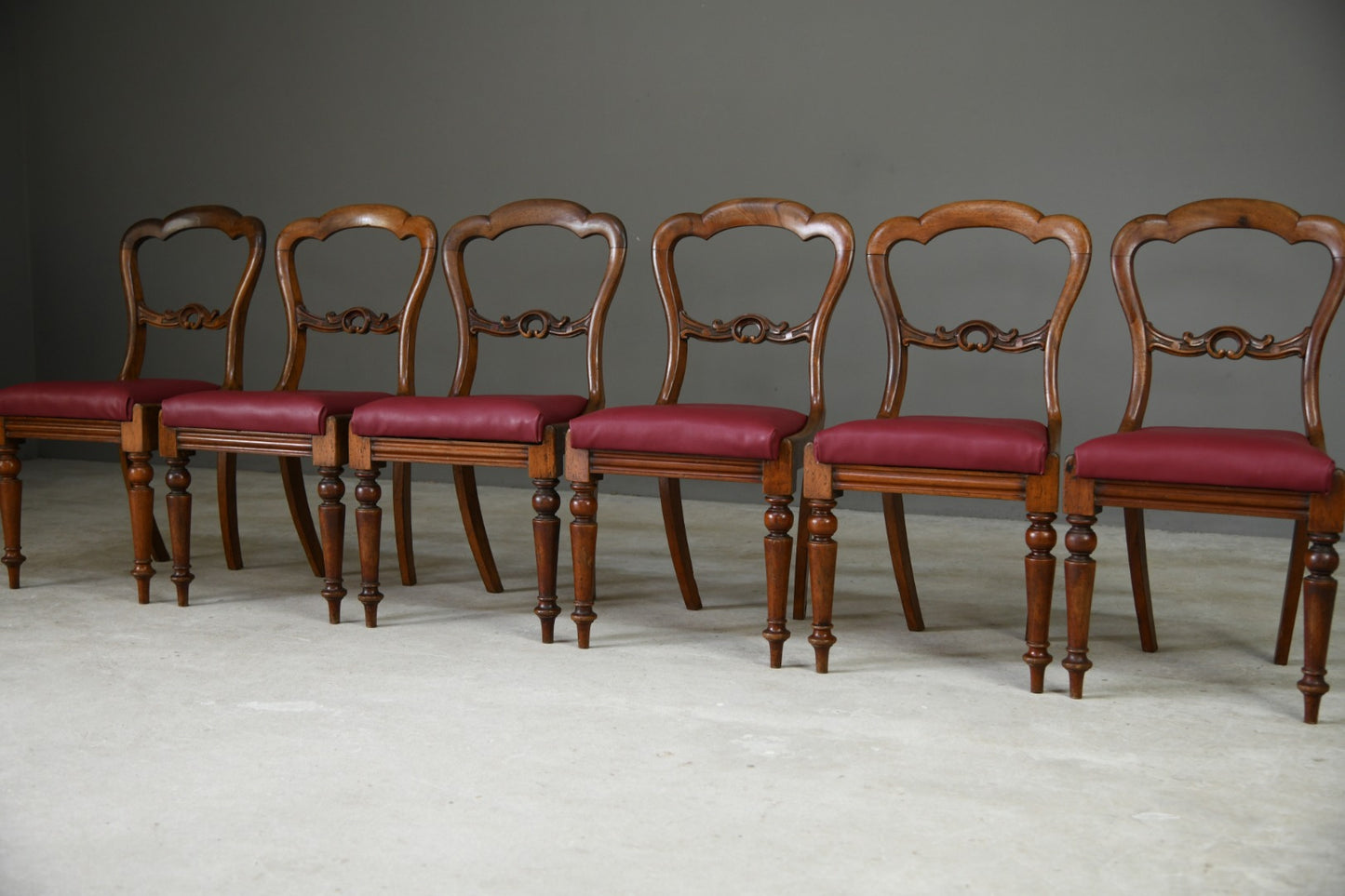 Set 6 Victorian Mahogany Dining Chairs