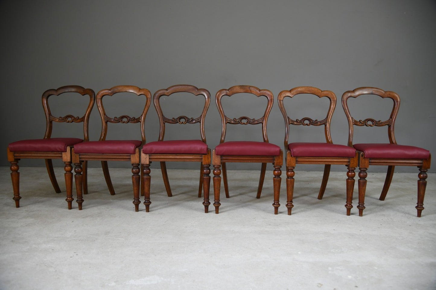 Set 6 Victorian Mahogany Dining Chairs