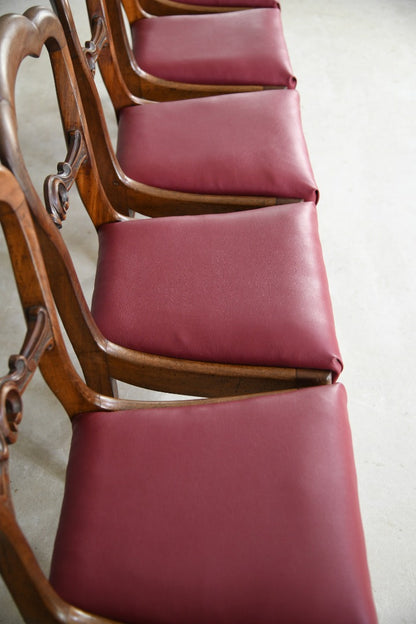 Set 6 Victorian Mahogany Dining Chairs