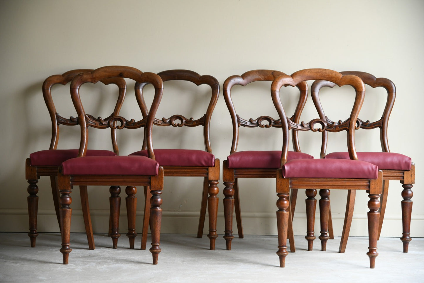 Set 6 Victorian Mahogany Dining Chairs