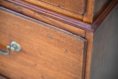 Antique Mahogany Two Part Chest of Drawers