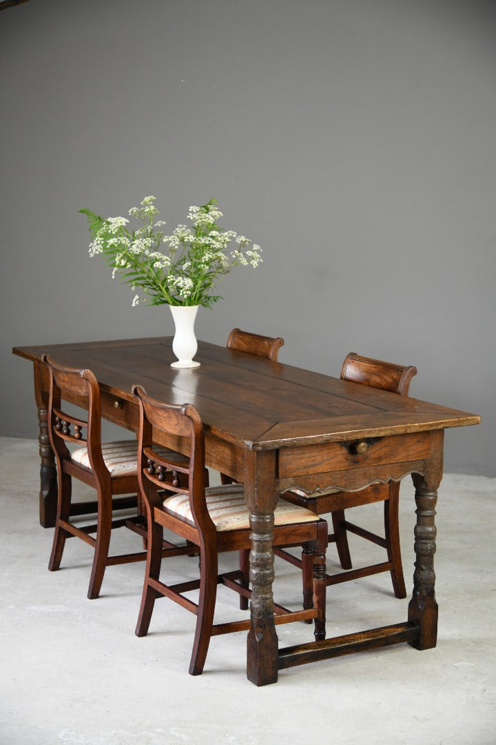 Antique Rustic Continental Refectory Table