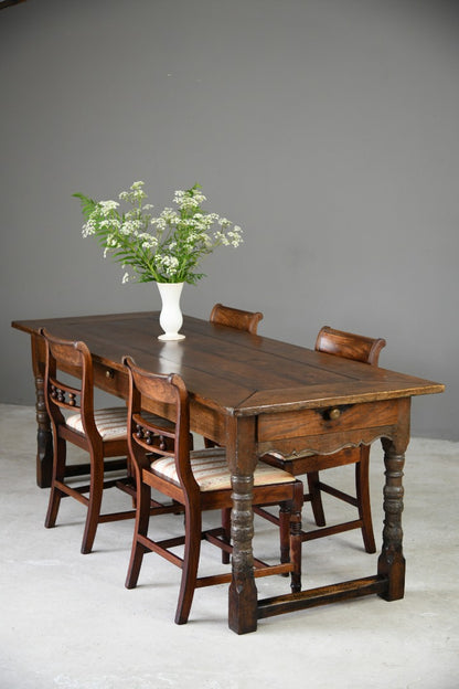 Antique Rustic Continental Refectory Table