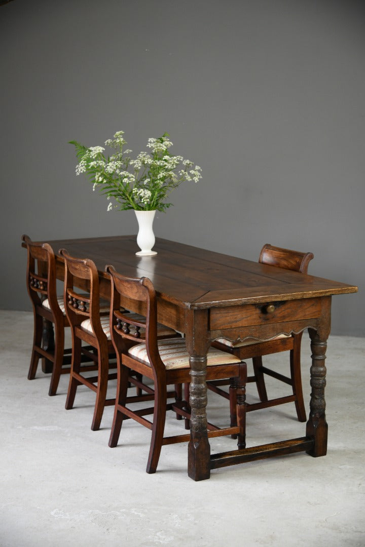 Antique Rustic Continental Refectory Table