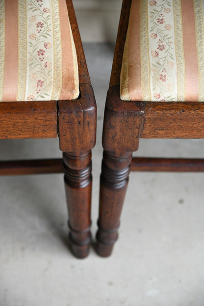 Set 4 Antique Mahogany Bar Back Dining Chairs