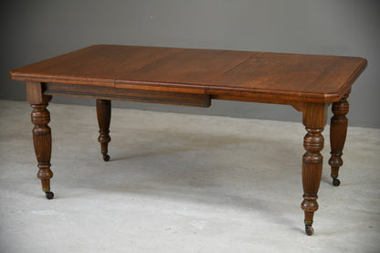 Victorian Oak Extending Dining Table