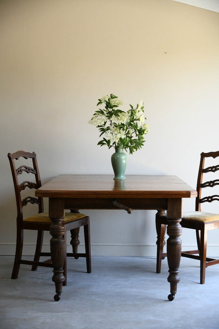 Victorian Oak Extending Dining Table