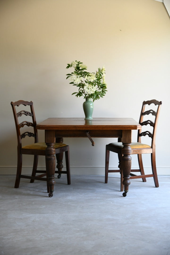 Victorian Oak Extending Dining Table