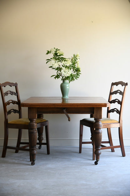 Victorian Oak Extending Dining Table