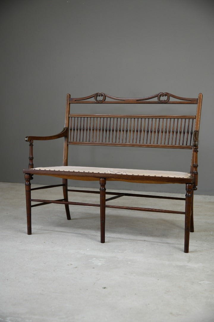 Edwardian Stained Beech Bench