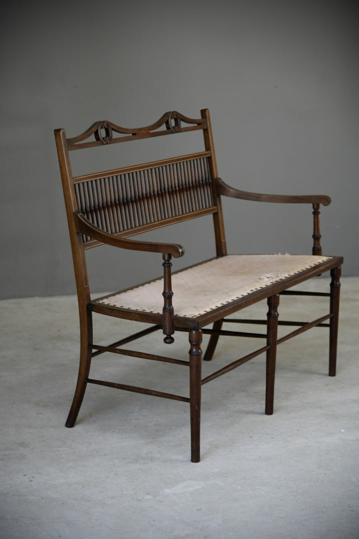 Edwardian Stained Beech Bench