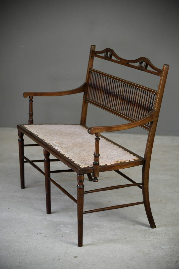 Edwardian Stained Beech Bench