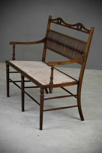 Edwardian Stained Beech Bench