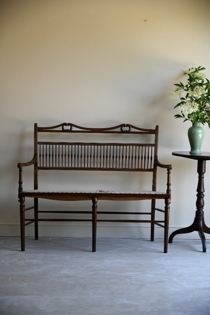 Edwardian Stained Beech Bench