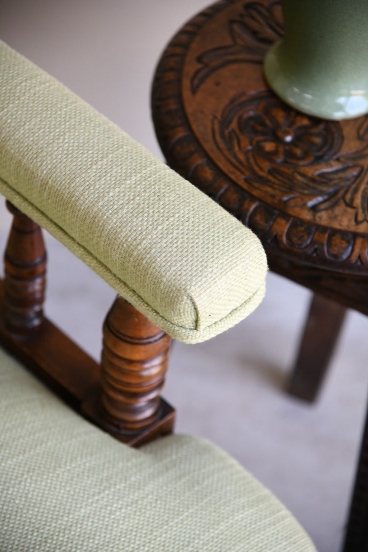 Victorian Upholstered Library Reading Chair