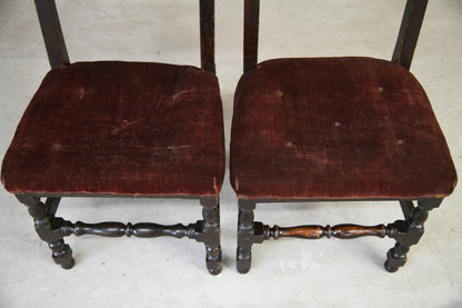 Pair 17th Century Style Occasional Chairs