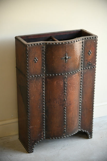 Early 20th Century Leather Stick Stand