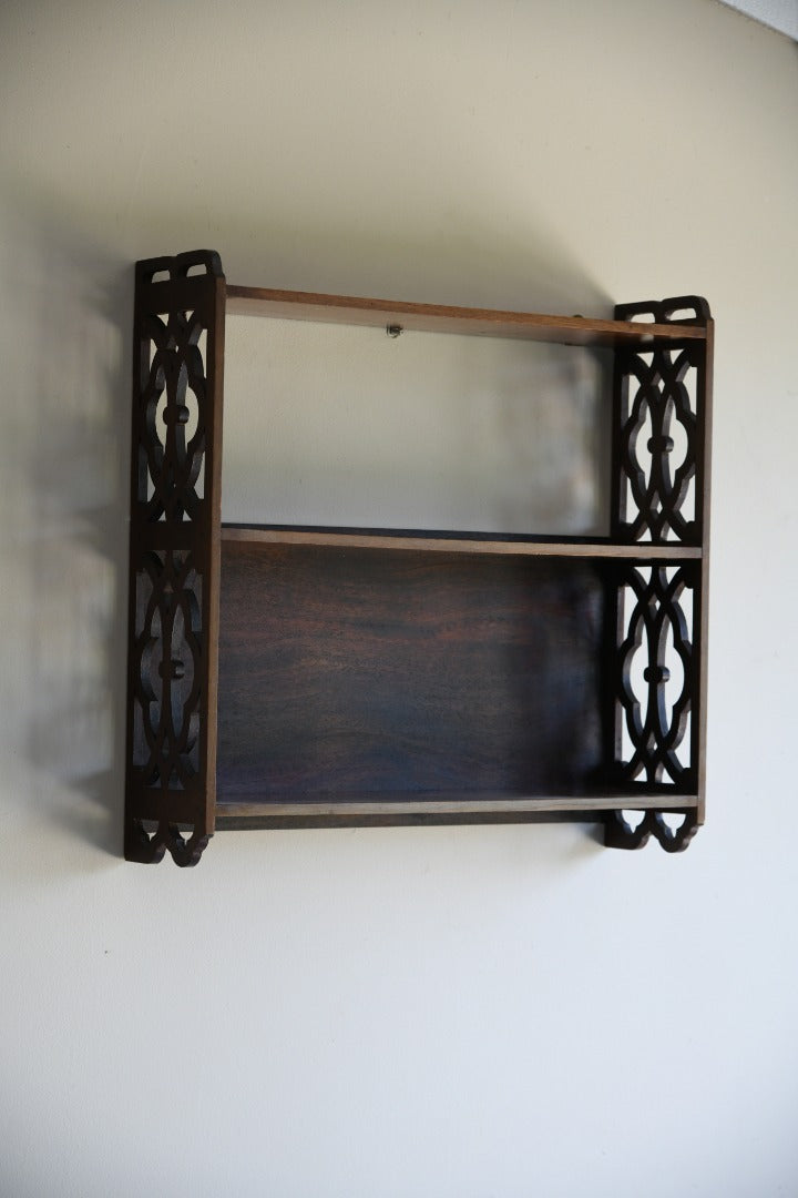 Pierced Mahogany Wall Bracket