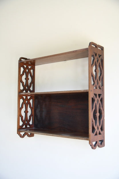 Pierced Mahogany Wall Bracket