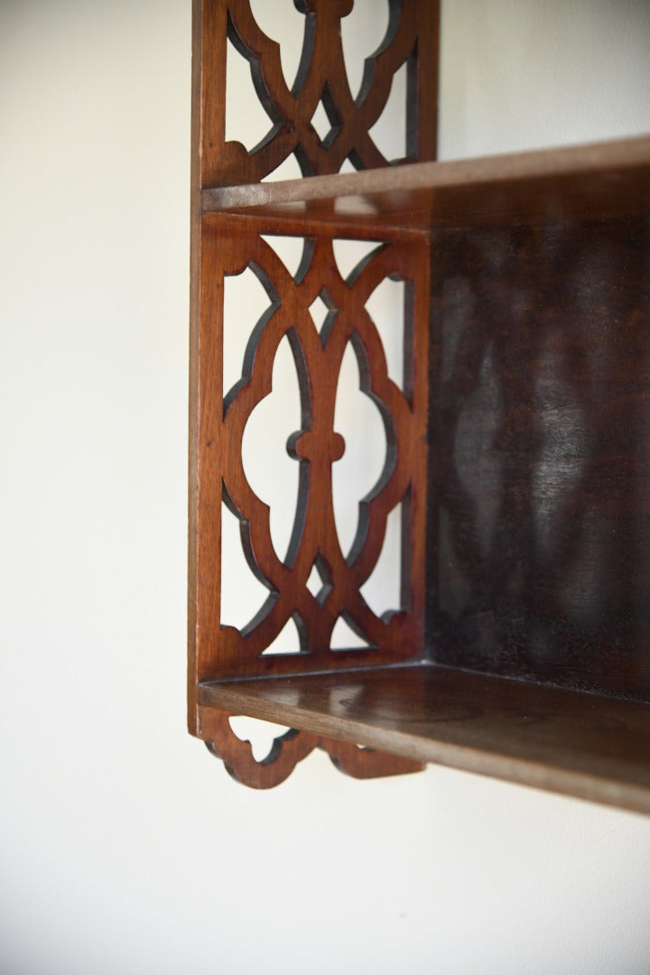 Pierced Mahogany Wall Bracket