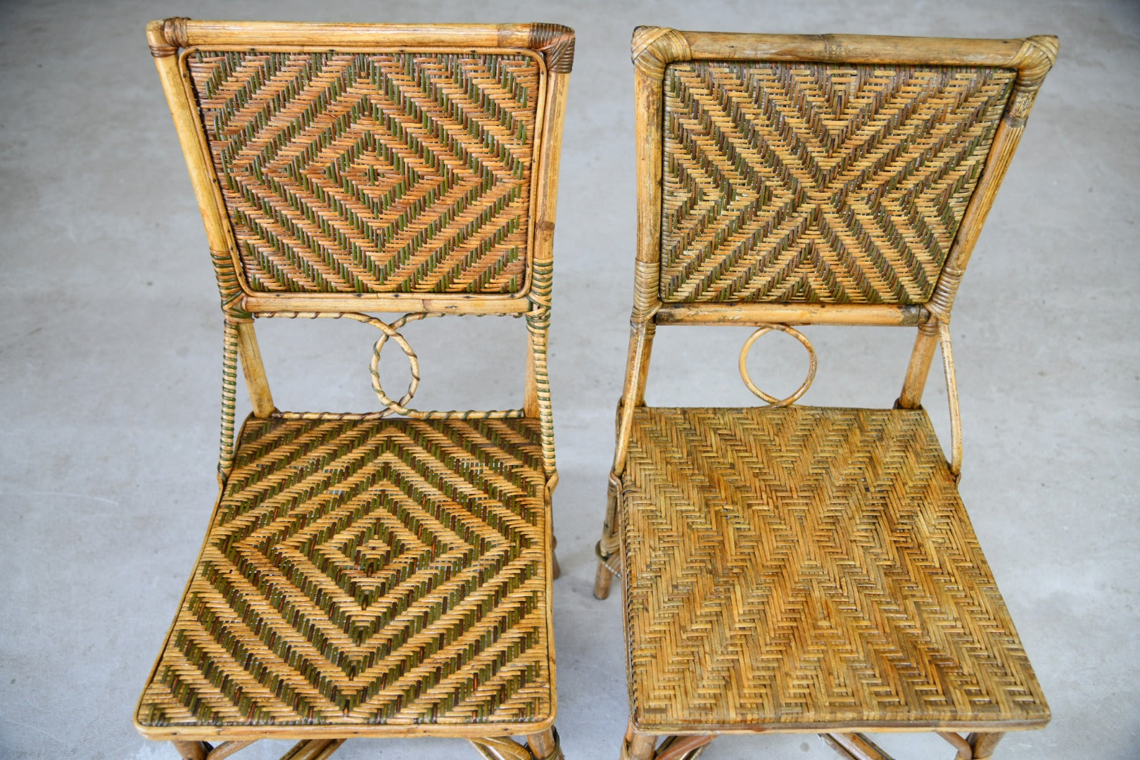 Early 20th Century French Rattan Cafe Chairs