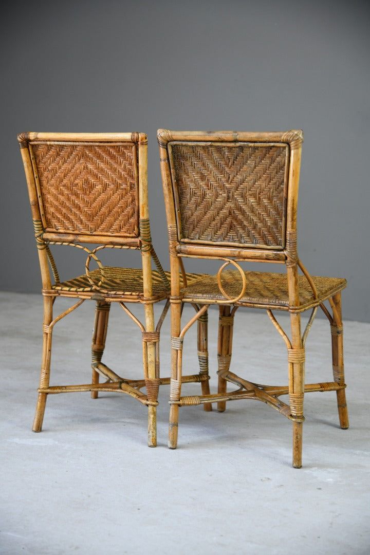 Early 20th Century French Rattan Cafe Chairs