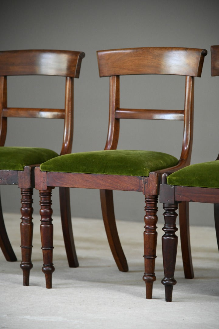 4 Mahogany Bar Back Dining Chairs