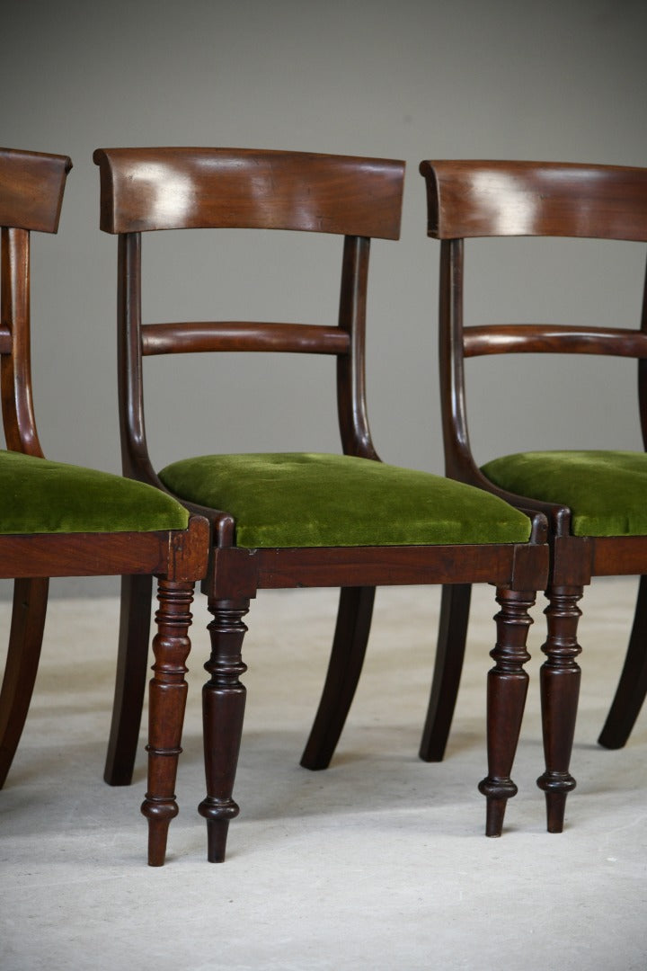 4 Mahogany Bar Back Dining Chairs