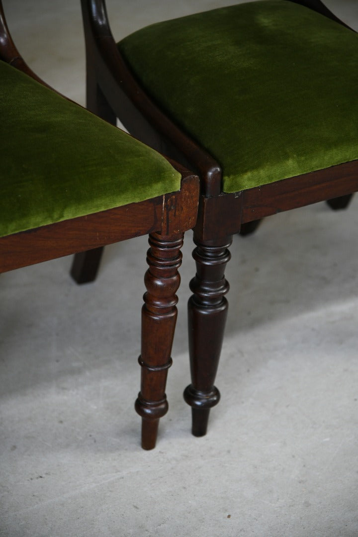 4 Mahogany Bar Back Dining Chairs