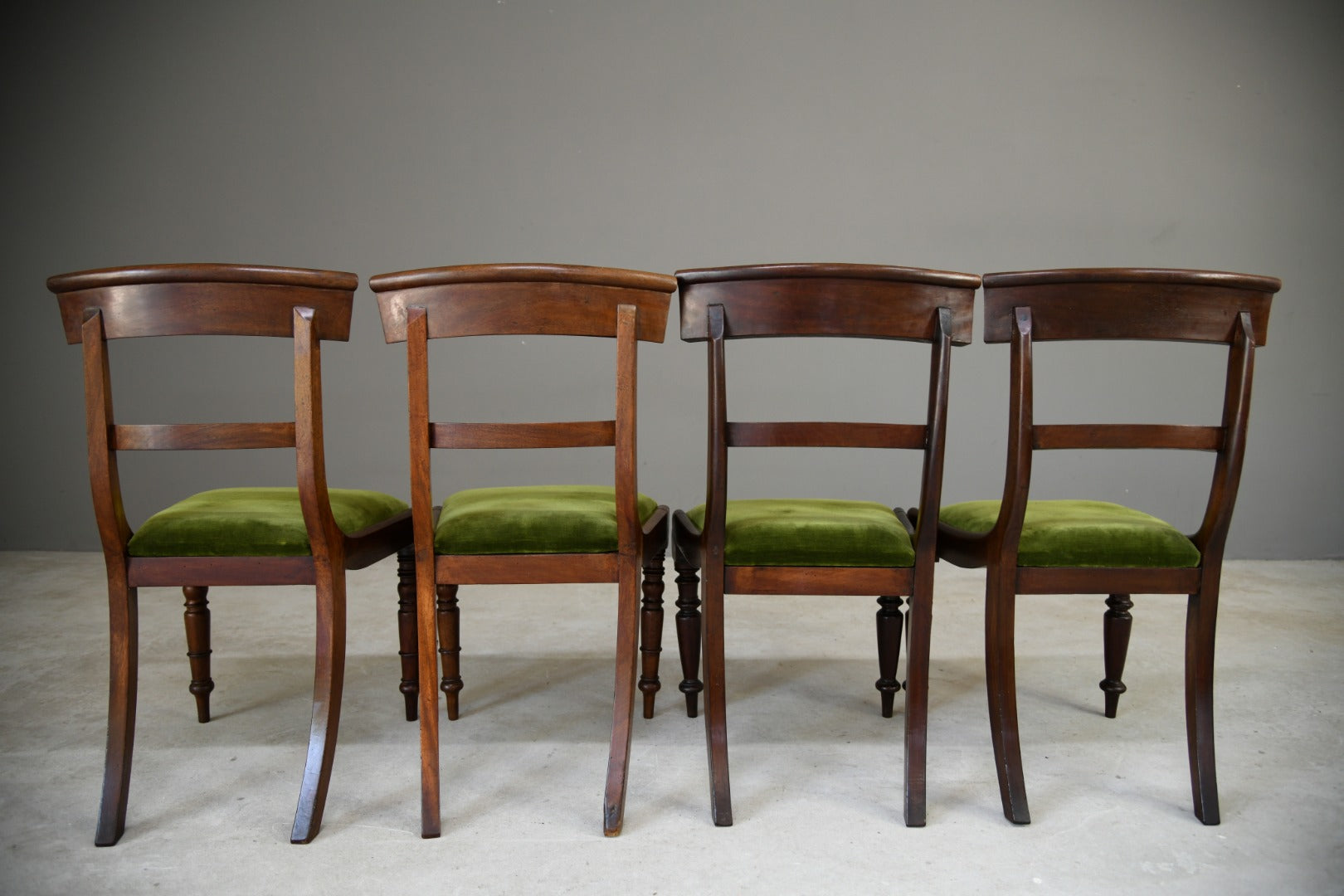 4 Mahogany Bar Back Dining Chairs