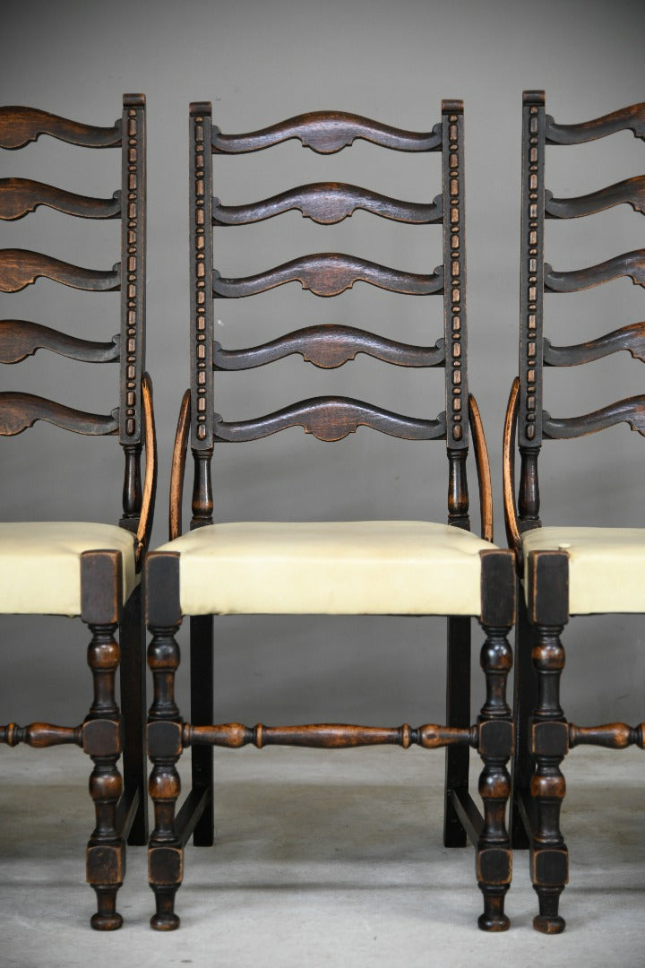 Set 6 Ladderback Dining Chairs