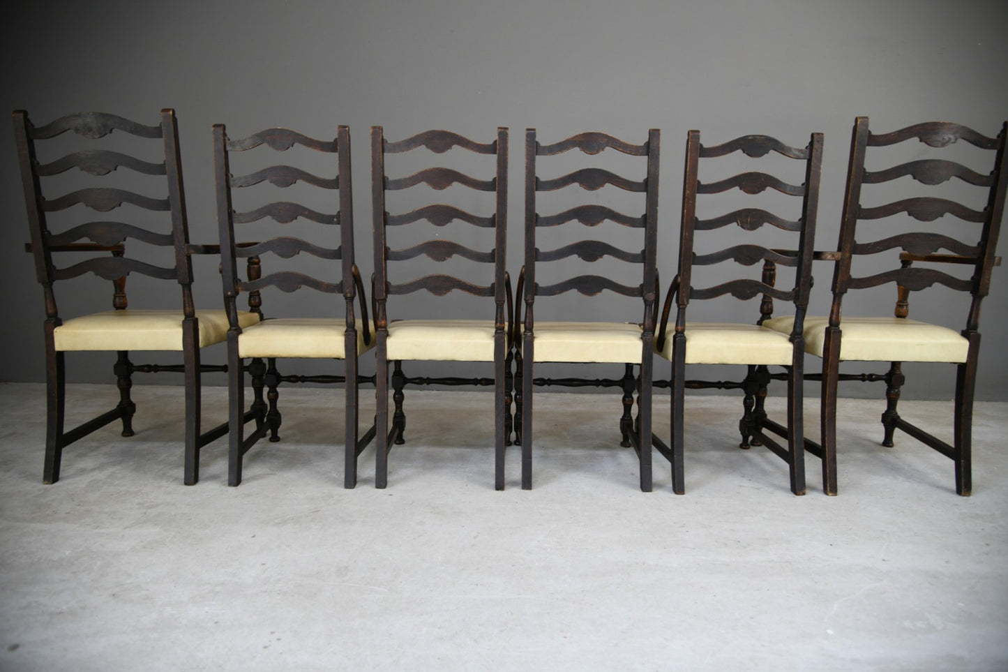 Set 6 Ladderback Dining Chairs