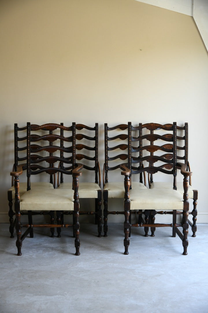 Set 6 Ladderback Dining Chairs