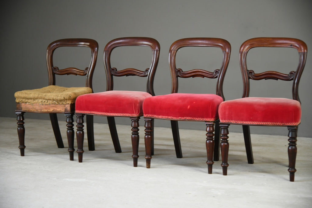 Set 4 Victorian Dining Chairs