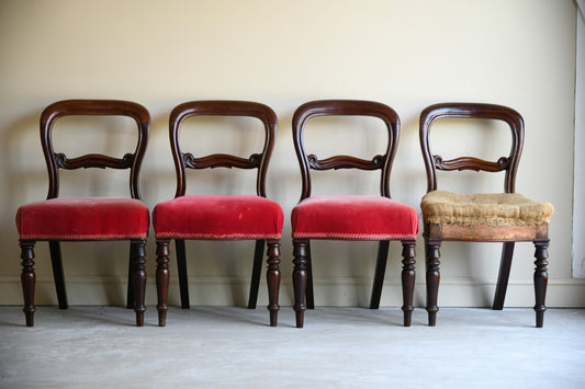 Set 4 Victorian Dining Chairs