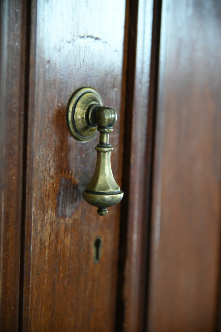 Antique Edwardian Mahogany Triple Wardrobe