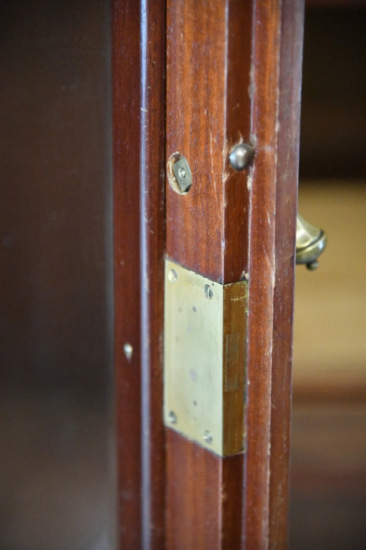 Antique Edwardian Mahogany Triple Wardrobe