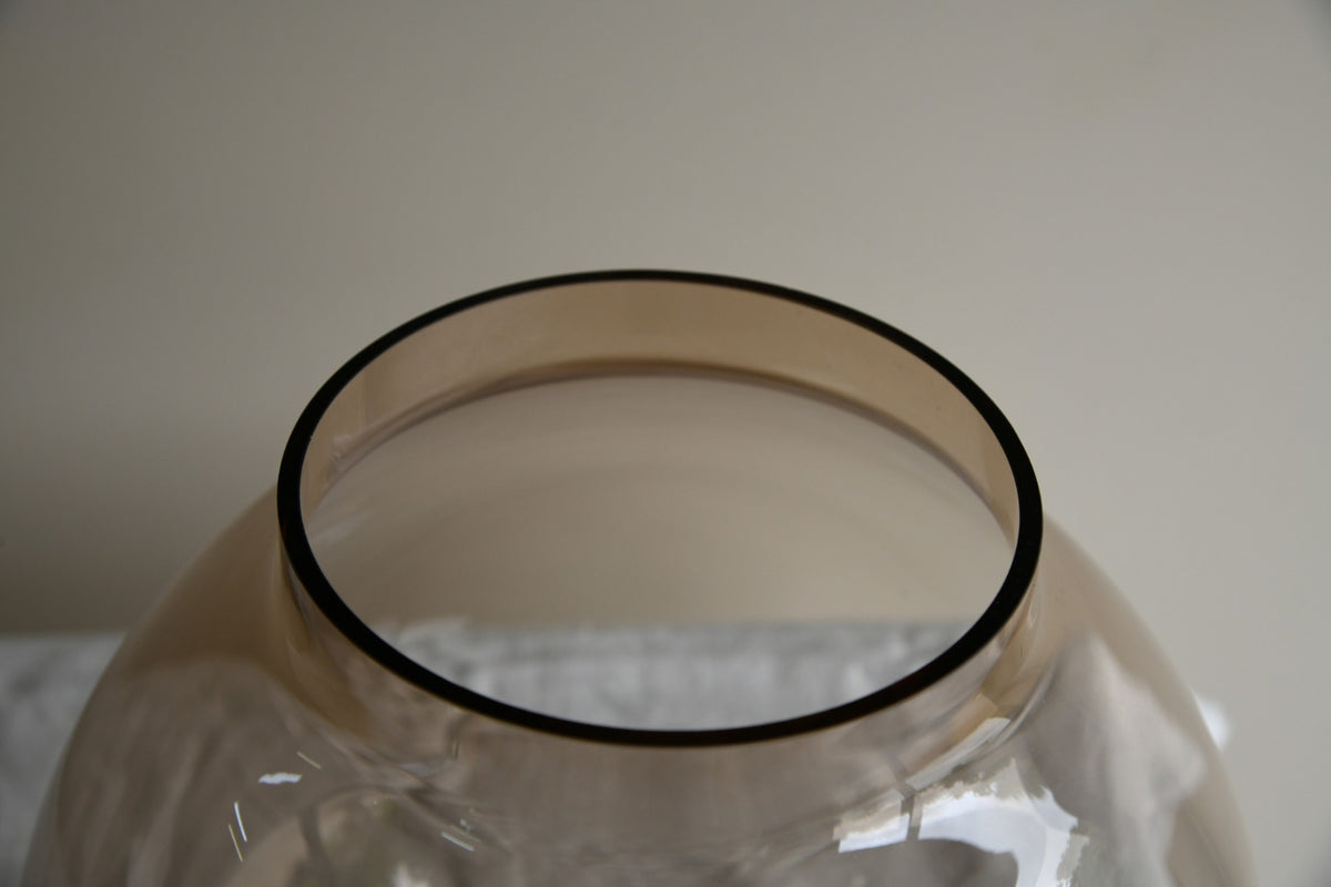 Large Smoked Glass Vase Kernow Furniture